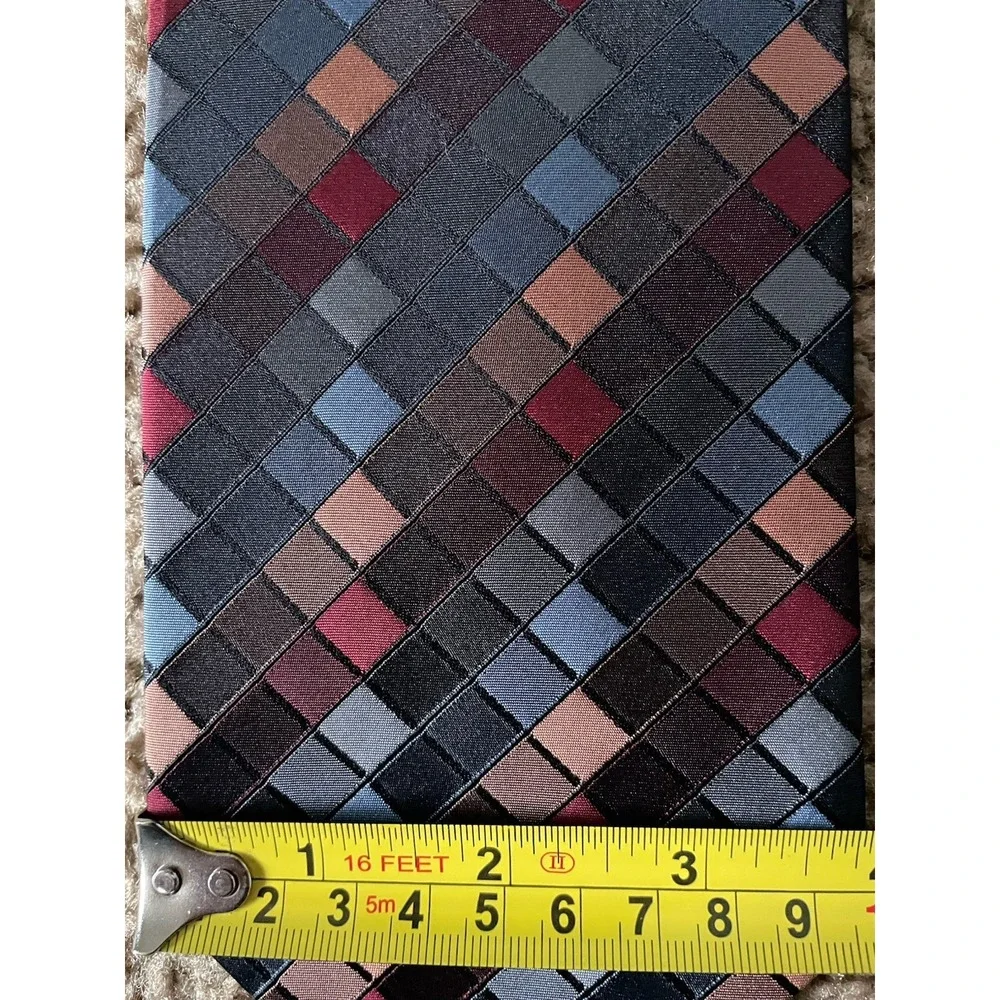Roberto Villini Collezione Neckwear Tie Multi Color Stained Glass 100% Silk JBHS